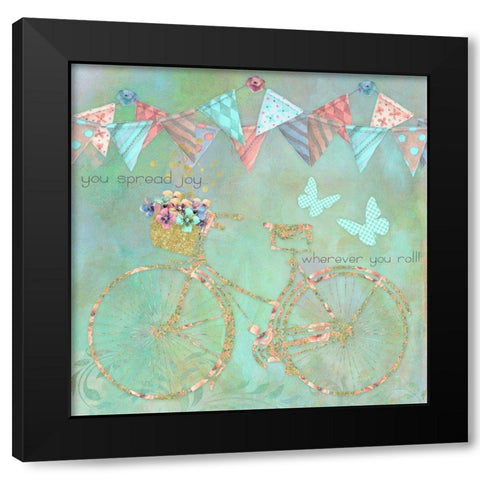 You Spread Joy Black Modern Wood Framed Art Print with Double Matting by Lavoie, Tina