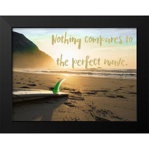 The Perfect Wave Black Modern Wood Framed Art Print by Lavoie, Tina
