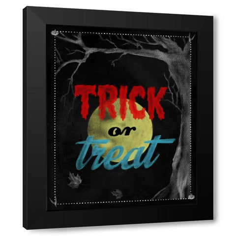 Trick Or Treat Black Modern Wood Framed Art Print with Double Matting by Lavoie, Tina
