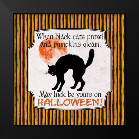 Black Cats Black Modern Wood Framed Art Print by Lavoie, Tina