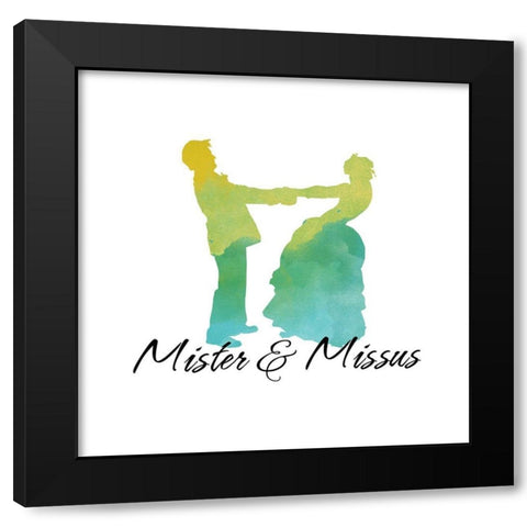 Mister And Missus Black Modern Wood Framed Art Print by Lavoie, Tina