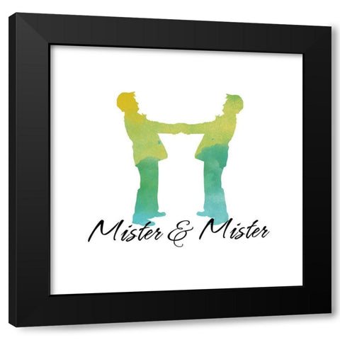 Mister And Mister Black Modern Wood Framed Art Print by Lavoie, Tina