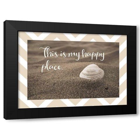 This Is My Happy Place Black Modern Wood Framed Art Print with Double Matting by Lavoie, Tina