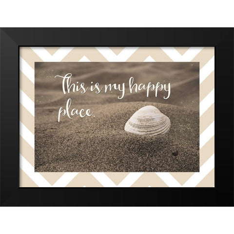 This Is My Happy Place Black Modern Wood Framed Art Print by Lavoie, Tina