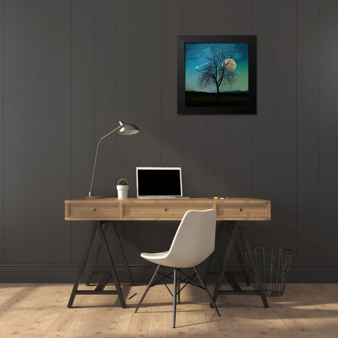 Solitude Black Modern Wood Framed Art Print by Lavoie, Tina