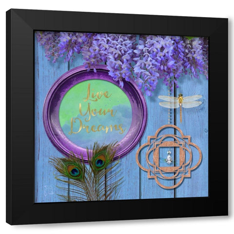 Summer Cottage Black Modern Wood Framed Art Print by Lavoie, Tina