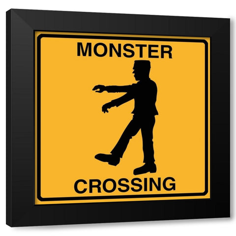 Monster Crossing Black Modern Wood Framed Art Print with Double Matting by Lavoie, Tina