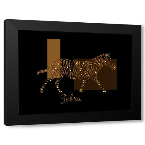 Gilt Zebra Black Modern Wood Framed Art Print by Lavoie, Tina