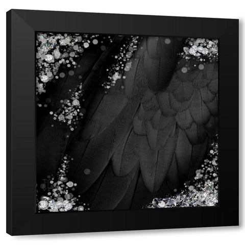 Mid-Summer Magik Noir Diamonds Black Modern Wood Framed Art Print with Double Matting by Lavoie, Tina