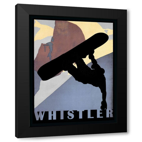 Whistler Mountain Winter Sports II Black Modern Wood Framed Art Print by Lavoie, Tina