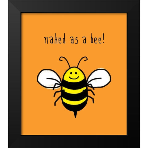 Naked As A Bee Black Modern Wood Framed Art Print by Lavoie, Tina
