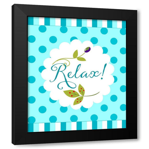 Relax Black Modern Wood Framed Art Print by Lavoie, Tina