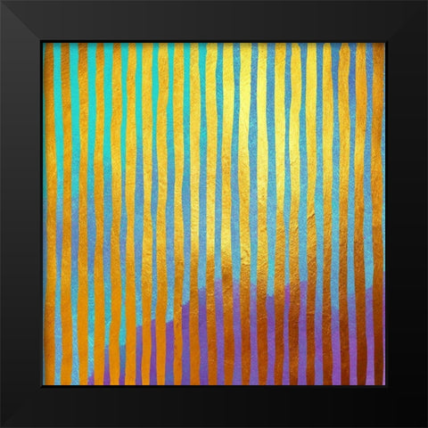 Bohemian Gold Black Modern Wood Framed Art Print by Lavoie, Tina