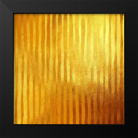 Stripes D Or Black Modern Wood Framed Art Print by Lavoie, Tina