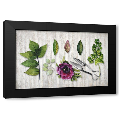 Botanica Black Modern Wood Framed Art Print by Lavoie, Tina
