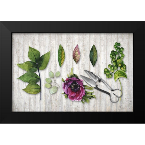 Botanica Black Modern Wood Framed Art Print by Lavoie, Tina