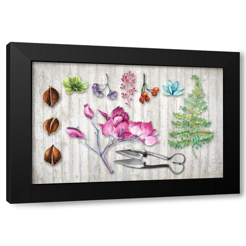 BotanicaII Black Modern Wood Framed Art Print with Double Matting by Lavoie, Tina