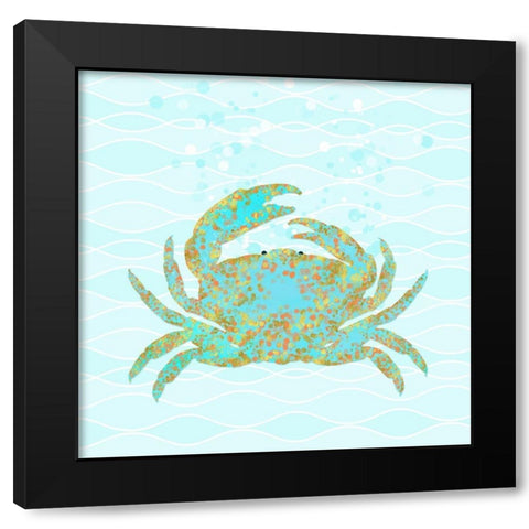 Kramer Crab Black Modern Wood Framed Art Print with Double Matting by Lavoie, Tina