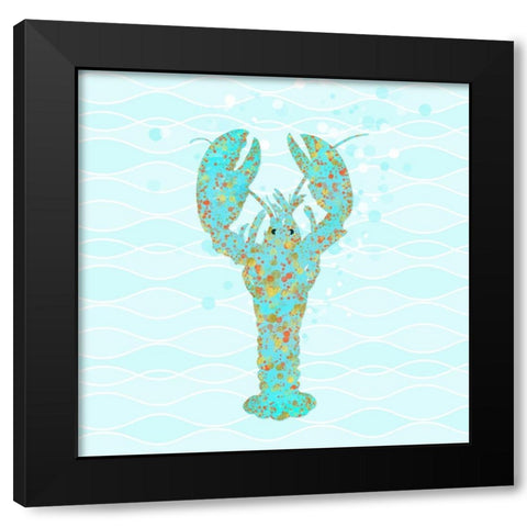 Leonardo Lobster Black Modern Wood Framed Art Print by Lavoie, Tina