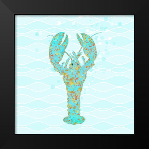 Leonardo Lobster Black Modern Wood Framed Art Print by Lavoie, Tina