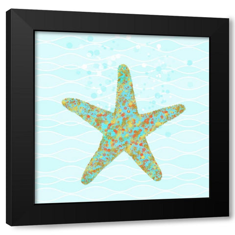 Stella Starfish Black Modern Wood Framed Art Print by Lavoie, Tina