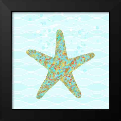 Stella Starfish Black Modern Wood Framed Art Print by Lavoie, Tina