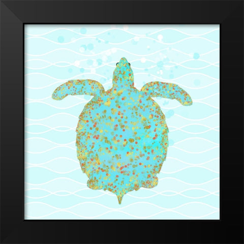 Tucker Turtle Black Modern Wood Framed Art Print by Lavoie, Tina