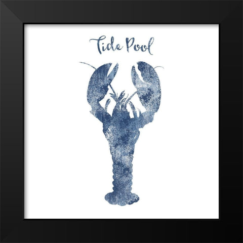 Lobster Tide Pool Black Modern Wood Framed Art Print by Lavoie, Tina