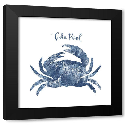 Tide Pool Crab Black Modern Wood Framed Art Print with Double Matting by Lavoie, Tina