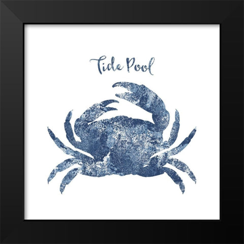 Tide Pool Crab Black Modern Wood Framed Art Print by Lavoie, Tina