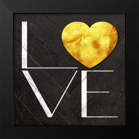 Rustic Love Black Modern Wood Framed Art Print by Lavoie, Tina