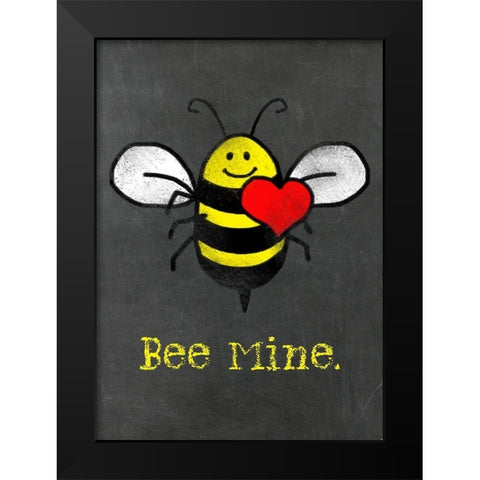 Bee Mine Black Modern Wood Framed Art Print by Lavoie, Tina