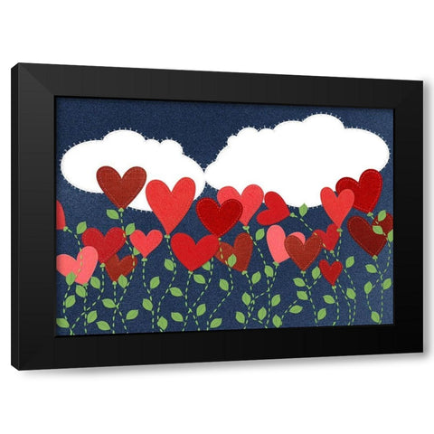 A Garden of Love Black Modern Wood Framed Art Print by Lavoie, Tina