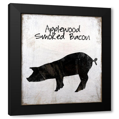 Applewood Smoked Bacon Black Modern Wood Framed Art Print with Double Matting by Lavoie, Tina