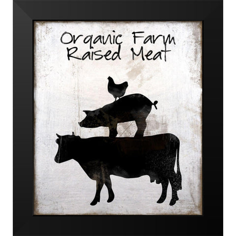 Organic Farm Raised Meat Black Modern Wood Framed Art Print by Lavoie, Tina