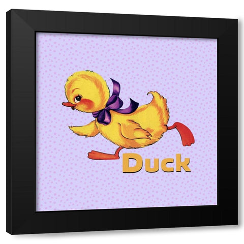 Cute Duckling Black Modern Wood Framed Art Print by Lavoie, Tina