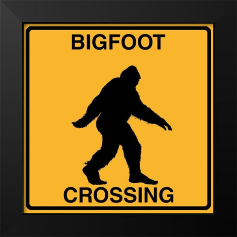 Bigfoot Crossing Black Modern Wood Framed Art Print by Lavoie, Tina