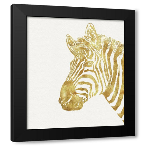 Gilt Zebra Black Modern Wood Framed Art Print by Lavoie, Tina