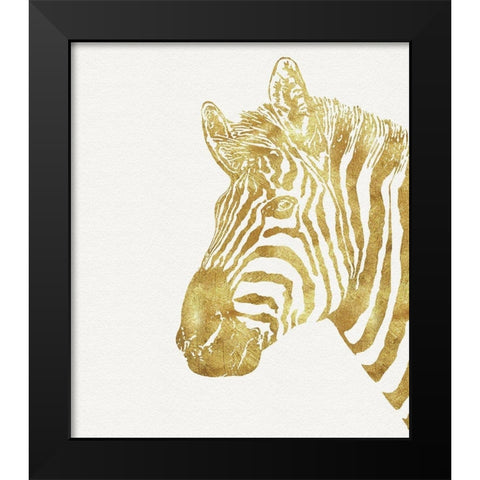 Gilt Zebra Black Modern Wood Framed Art Print by Lavoie, Tina