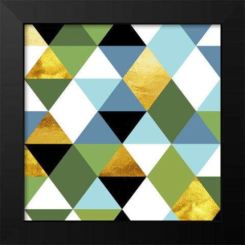 Geometric Abstract 81 Black Modern Wood Framed Art Print by Lavoie, Tina