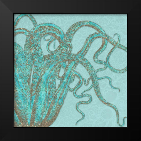 Tentacles Black Modern Wood Framed Art Print by Lavoie, Tina
