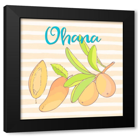 Mango Ohana Black Modern Wood Framed Art Print by Lavoie, Tina