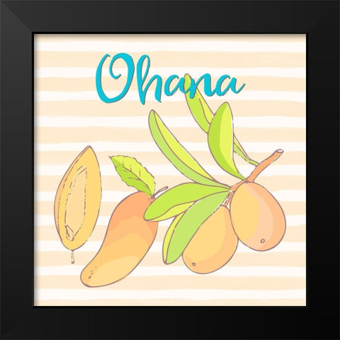 Mango Ohana Black Modern Wood Framed Art Print by Lavoie, Tina