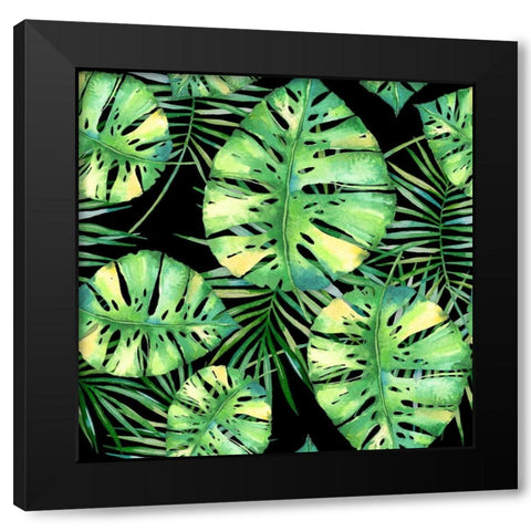 Tropics Noir Black Modern Wood Framed Art Print by Lavoie, Tina