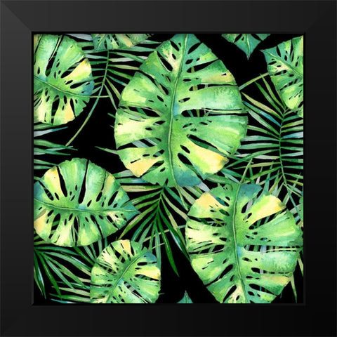 Tropics Noir Black Modern Wood Framed Art Print by Lavoie, Tina