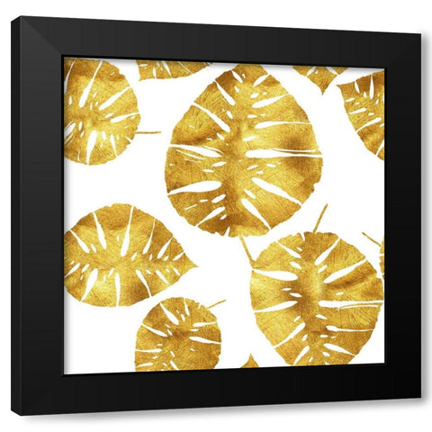 Tropiques dores Black Modern Wood Framed Art Print with Double Matting by Lavoie, Tina