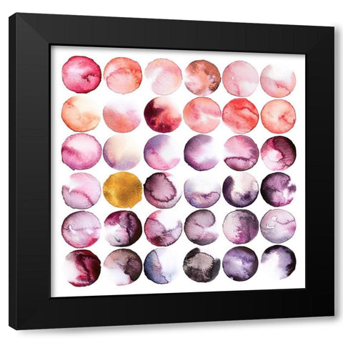 Dab I Black Modern Wood Framed Art Print with Double Matting by Lavoie, Tina