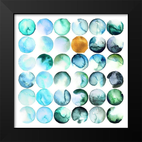 Dab II Black Modern Wood Framed Art Print by Lavoie, Tina