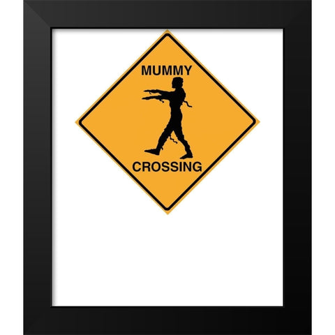 Mummy Crossing Tee Black Modern Wood Framed Art Print by Lavoie, Tina