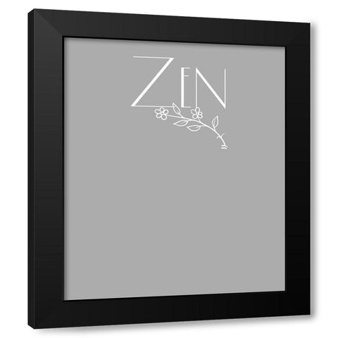Zen tee Black Modern Wood Framed Art Print by Lavoie, Tina
